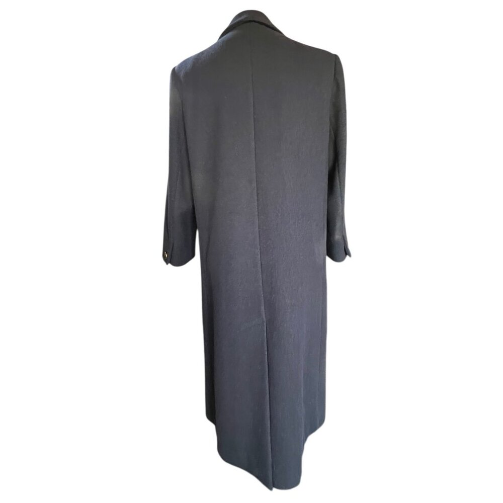 Donnybrook Womens Wool Coat 10P Navy Blue Double-Breasted Long Jacket Pockets - Picture 3 of 15